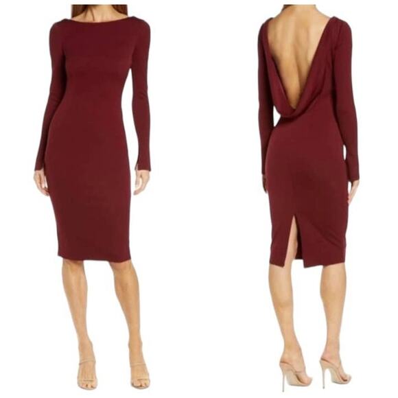 Katie May dress Surrender cowl back long sleeve red size X-Large XL - Picture 1 of 8